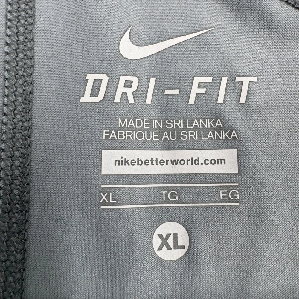 Nike Dri Fit Women's XL Racerback Tank Top Gray Abstract‎ Print 